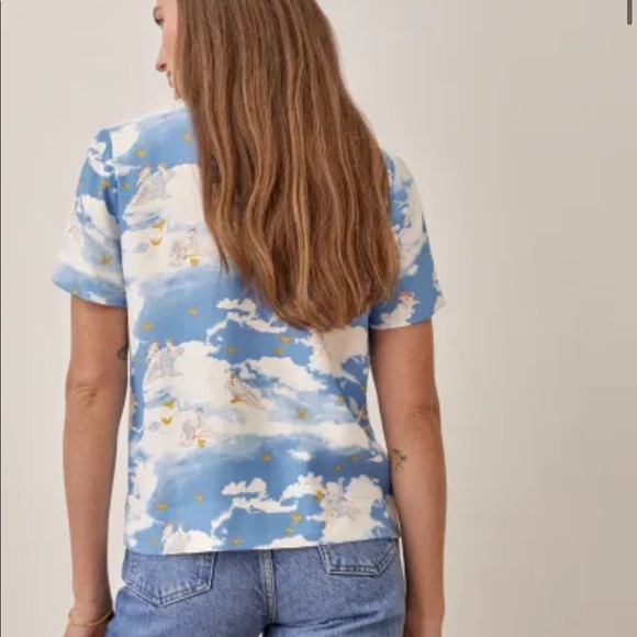 Reformation Cuba top- size small- print Cielo - Picture 3 of 4